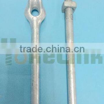 Thimble Eye Anchor Rod With Nut for Guying Utility Pole photo-3