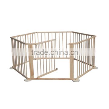 6 Sided Baby Wooden Foldable Playpen Play Pen Room Divider