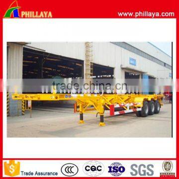 Low Price Factory 40ft 20ft Container Skeleton Flat Bed Semi Trailer Top Brand New Trailer Truck Company for Sale photo-2