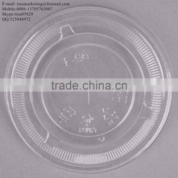Custom High Quality PS Plastic Clear Flat Lid With Straw Slot for Clod Drink Cup photo-4
