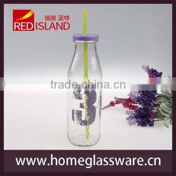 Large Glass Milk Bottle, Juice Bottle 580ml photo-3