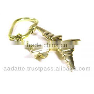 Solid Brass Airplane Key chain key ring air plane keychain