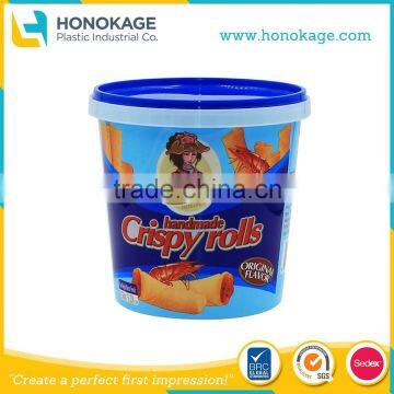 730ml IML PP Packaging Custom Cookie Boxes,Plastic Biscuit Packaging Suppliers