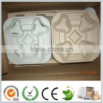 ECO Molded Pulp Cup Carrier/Cup Tray/4 Cup Carrier