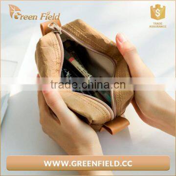 Wholesale Washable Kraft Paper Brush Sets Bag Waterproof Cosmetic Bag photo-3