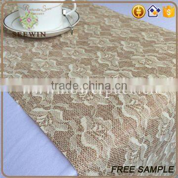 Awards Banquet table runner polyester jute fabric