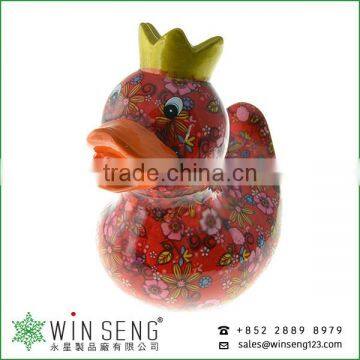 Cheap Coin Box Lovely Design Flower Patterns Duck Shaped Ceramic Animal Piggy Bank photo-3