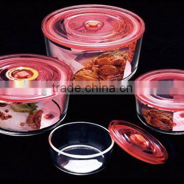 High Borosilicate Glass Food Container with Lid