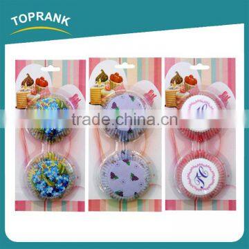 Toprank High Quality FDA Custom Decoration Greaseproof Paper Cupcake Fancy Mini Cupcake Paper