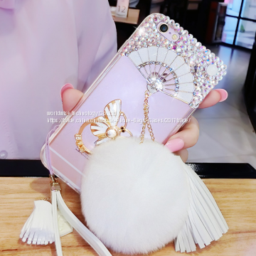 Soft Tpu Diamond Cell Phone Cover Case Silicone Mobile Phone Cases for IPhone7/7Plus/6/6s/6plus/6splus Fluffy Ball Shell photo-5