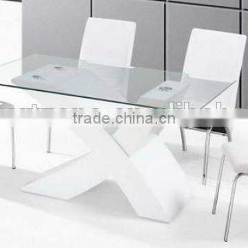 X01 X Shape Top Heavy-duty Stainless Steel Dining Table Base and Chairs photo-5