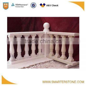 Hot sale marble stair baluster white stone railing designs