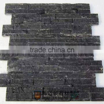 Black color limestone wholesale in culture stone shape