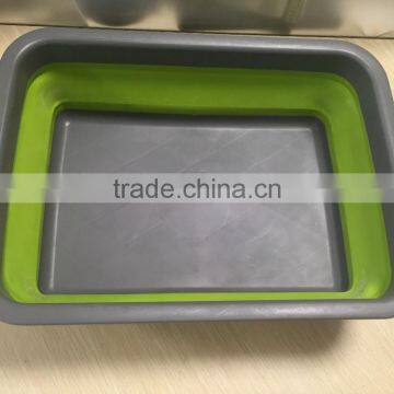 Rectangle Collapsible TPR Dish Drying Rack photo-2