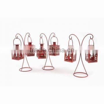 Metal stand with two angel lantern