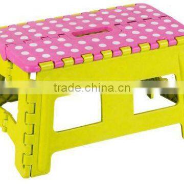 Good Quality Nice Looking Anti-Slip Plastic Folding Step Stool Folding Plastic Stool 450721 photo-2