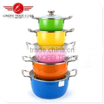 Good Quality Double Bottom Stainless Steel American Cooking Pot/ Kitchen Cookware Set