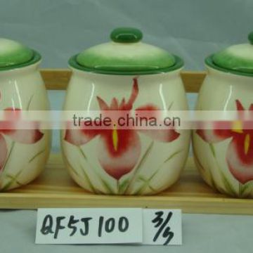 ceramic canister,ceramic cookie jar,ceramic condiment container