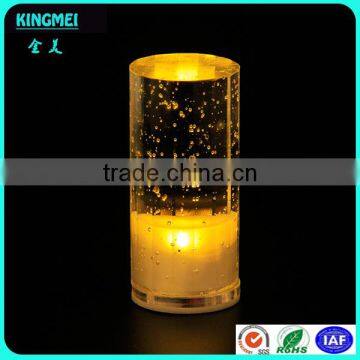 Cylindrical Crystal Bubble Rechargeable Led table lamp For Wedding Dinner