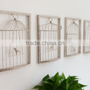 Home Wall mounted 3D metal wire hanging decoration bird decorate pictures