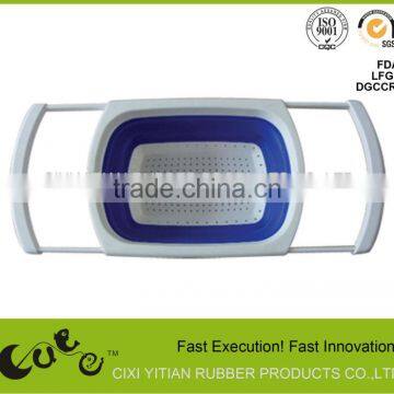 Silicone Sink Water Strainer with Plastic Slip Joint Handle