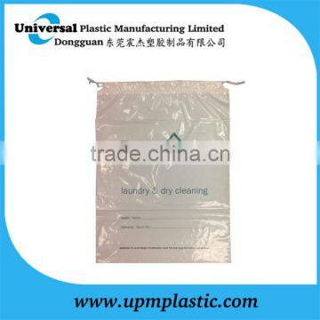 Hotel plastic drawstring bag for travel