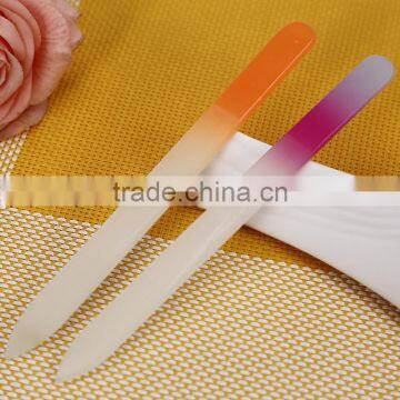 Colorful Dull Polish Glass Silicone Handle Finger Nail File in Beauty Salon photo-3