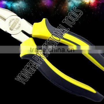 YF2312 American Style Non-skid Handle Cutting Plier With Nikel Plated