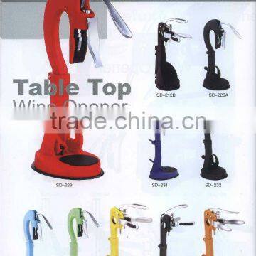 Table top wine opener