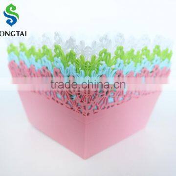 2016 New Style Plastic pp Square Fruit Basket With Sunflower photo-6