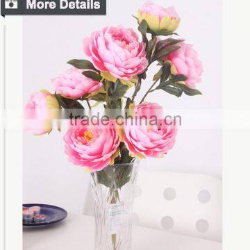 Hot Sale Decorative Silk Flower Cloth Peony Flower photo-3