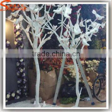 Artificial no Leaves of Tree Trunk White Wooden Trunkdecoration Fiberglass Artificial Trunk for Sale photo-5