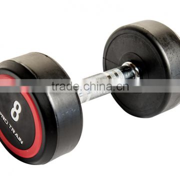 wholesale rubber coated round dumbbell crossfit equipment gym equipment