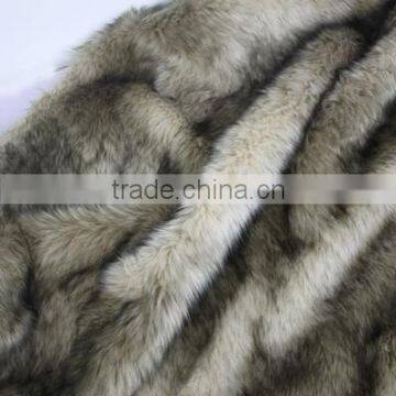 4 cm Camel Black Dye Pointed Jacquard Plush Cloth Fake Fur Fabric