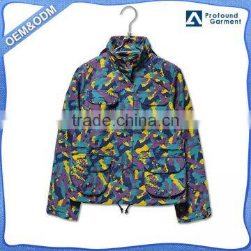 polyester spandex high visibility warm lady custom windbreaker comfy down clothes winter nylon jacket women 100% cotton printing