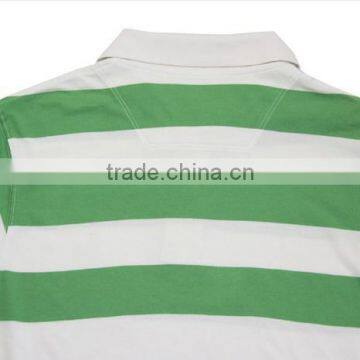 Top Design Latest Green Stripe Polo T-shirts for Men Designer Stripe Polo T-shirts photo-3
