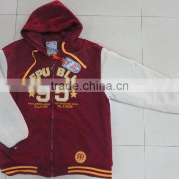 Stock Wholesale Fleece Jacket Sherpa Lined Hooded Fleece Jacket /coat photo-2