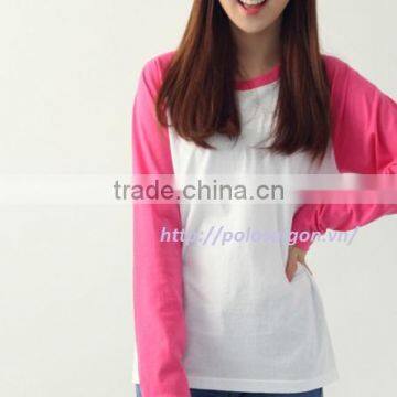 Women t - Shirt 3/4 Sleeve Raglan Baseball, 100% Cotton photo-4
