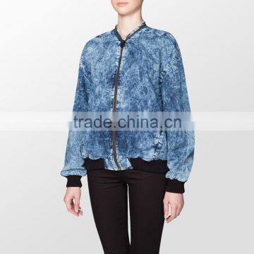 Wholesale Blank Baseball Jacket Custom Print With Zipper photo-3