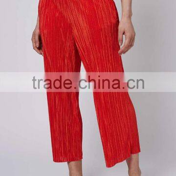 Women Clothing Latest Fashion Pleated Casual Red Fashion Pant Jogger Pant photo-2