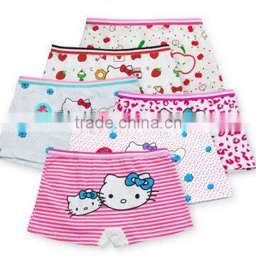 2017 China OEM Manufacture Your Own Brand Design Breathable 95%Cotton 5%Lycra Stretch Plain Dyed Kids Boxers Children Underwear