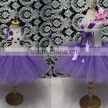2015 Hot Sale Latest Design Boutique Little Girls Princess Party Tutu Dresses Purple Fairy Tulle Dress photo-6