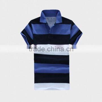 Stripe Men's Polo Shirt With Ribbon