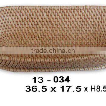Shaped rattan basket