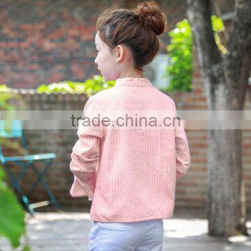 S17589A Girls Shirt Fashion Cotton Stripes Blouses photo-5