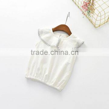 S33562W Summer Baby Girls Lace Blouses White Vest Tops Casual Shirts photo-4