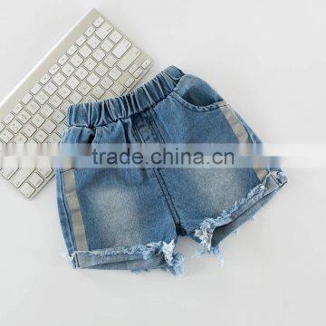 S16928A Summer Cotton Breathable Kids Girls Denim Shorts photo-4