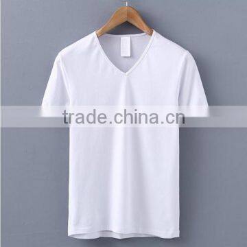 China Factory Wholesale Solid Pure White 100% Bamboo t Shirt