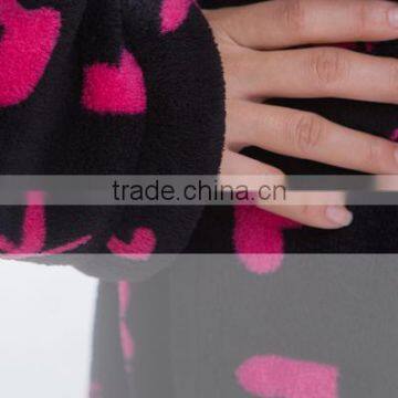 Women 100 Polyester Printed Hooded Adult Bathrobe photo-5