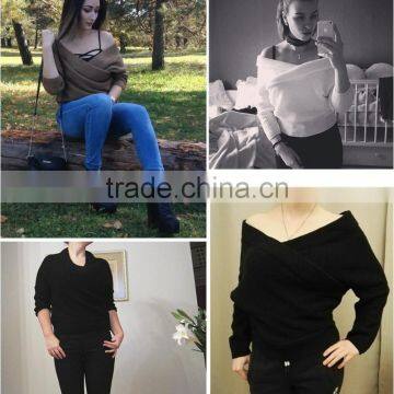 V Neck Sweater Women Spring Autumn Loose Long Batwing Sleeve Sweater Tops Fashion Pullovers Thin Sweaters Jumper 2017 photo-6